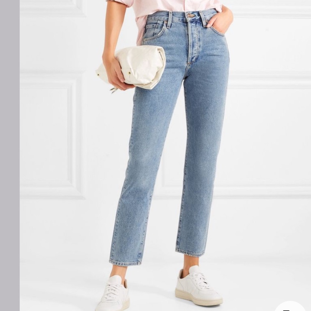 Goldsign Benefit High-Rise Jean in light wash, size 24
